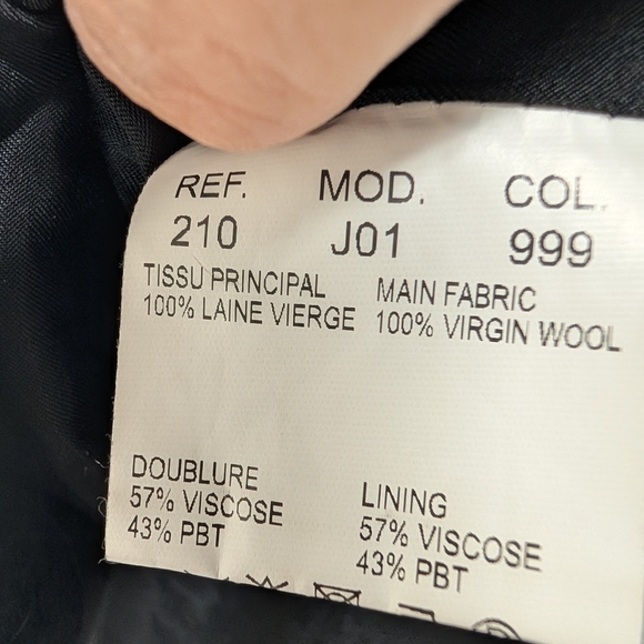 CARVEN ASYMÉTRICAL WOOL MINI SKIRT SIZE 38 - Picture 7 of 7